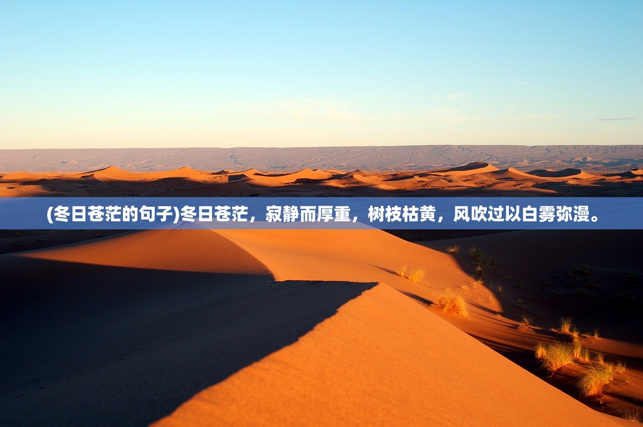 (冬日苍茫的句子)冬日苍茫,寂静而厚重,树枝枯黄,风吹过以白雾弥漫。 (冬日苍茫的句子)冬日苍茫,寂静而厚重,树枝枯黄,风吹过以白雾弥漫。