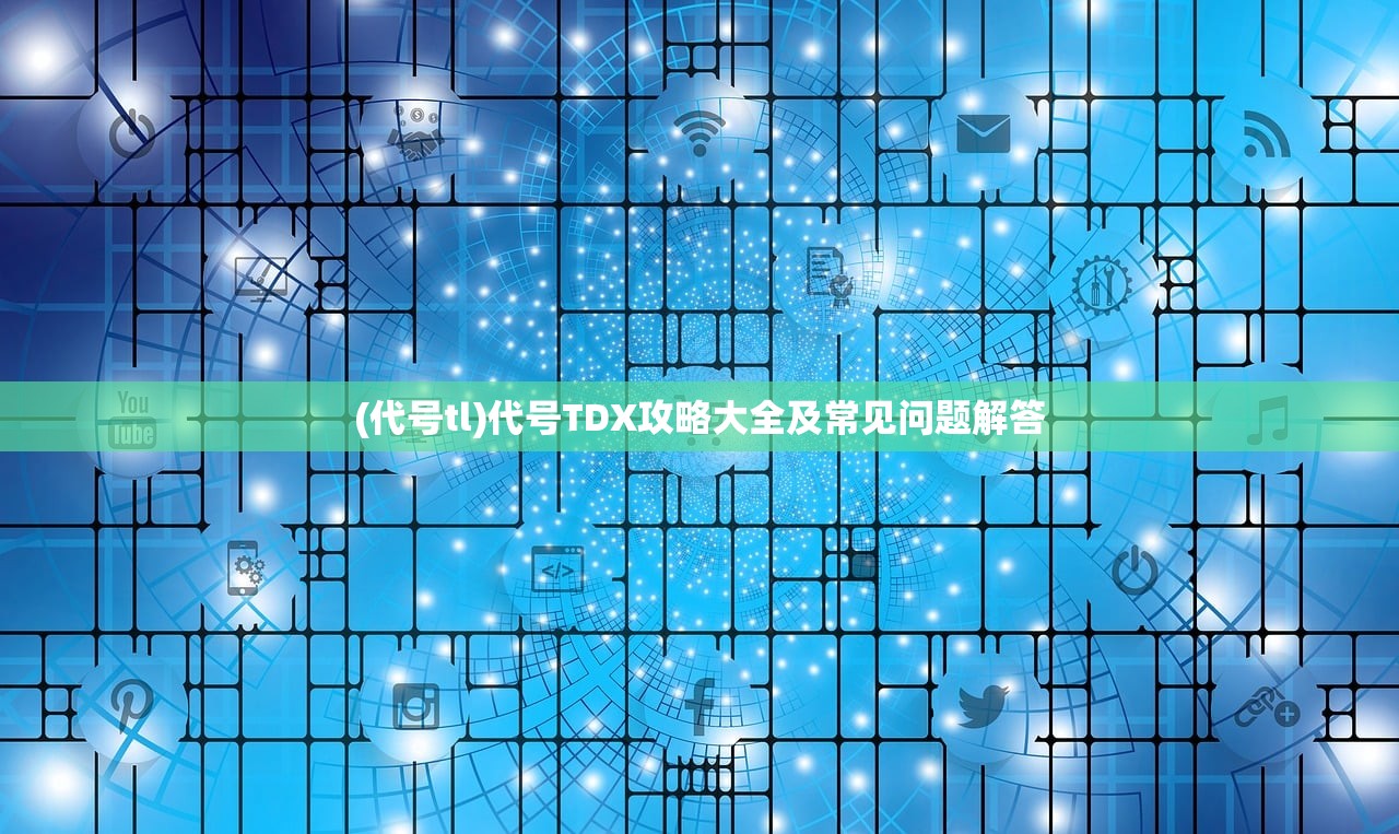 (代号tl)代号TDX攻略大全及常见问题解答